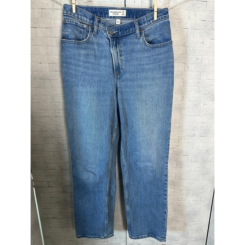 Abercrombie & finch women's jean  the 90s straight extra high wasted curve love
